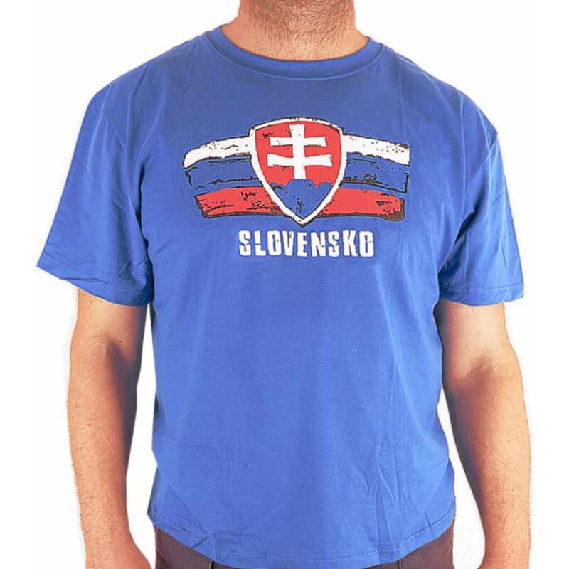 TifanTEX Tričko Slovensko slovenský znak modré