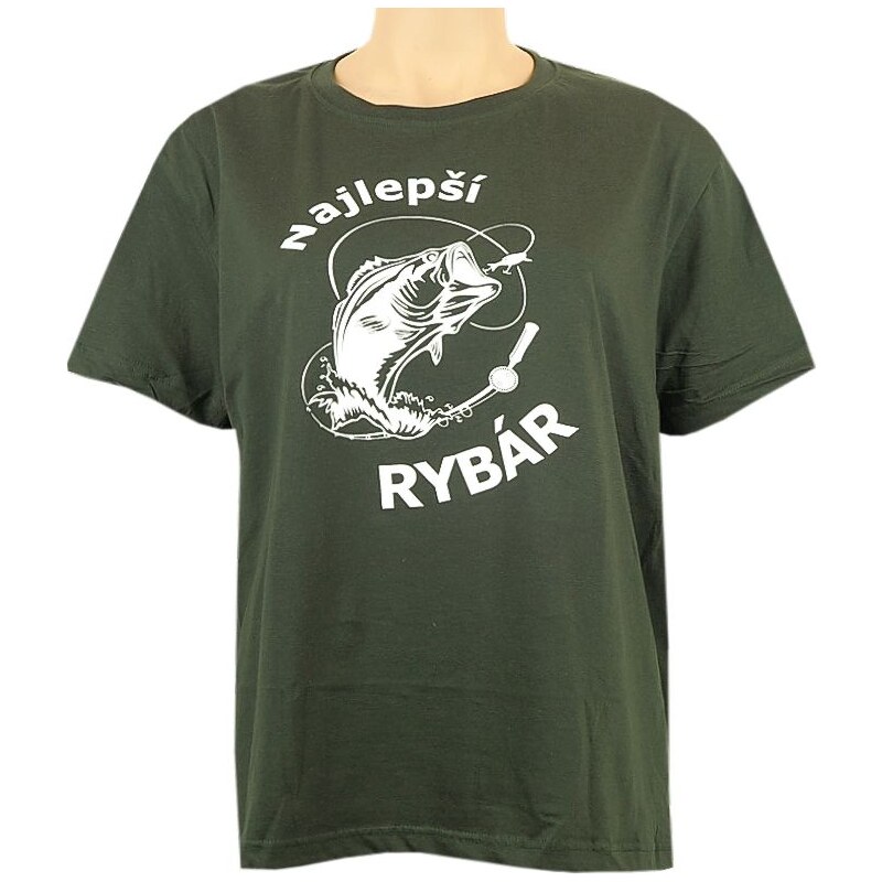 Tričko Najlepší rybár zelené 16959419