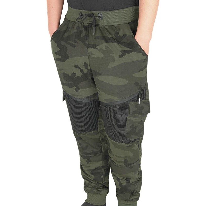 Pánske maskáčové tepláky TA628 woodland 16959611