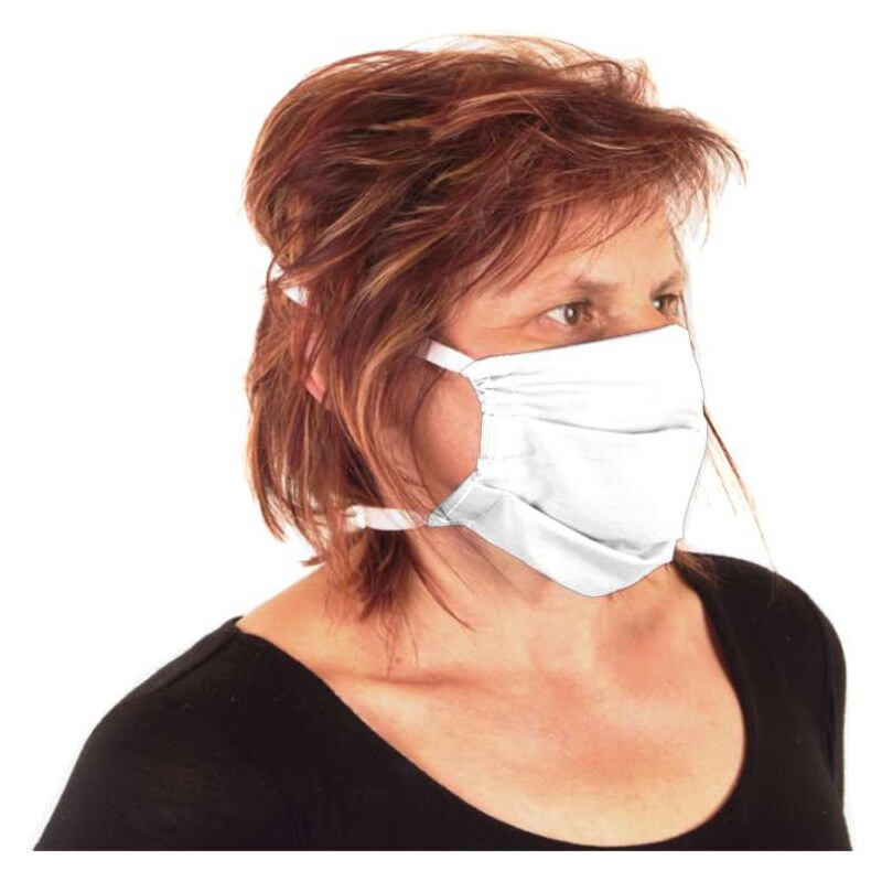 Ochranné rúško na tvár dvojvrstvové biele 16959670