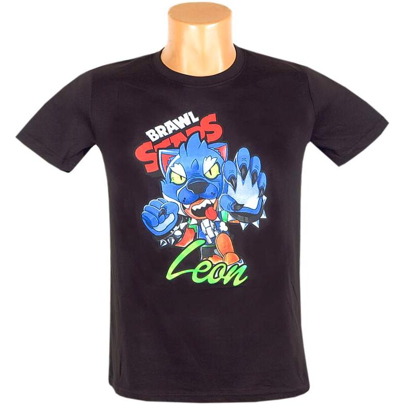 Detské tričko Brawl stars Leon čierne v.č.152 67873667