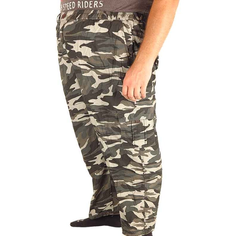 Maskáčové nohavice nadmerná veľkosť HX861 metro 18917557