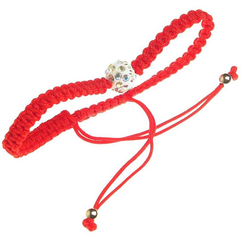 Červený náramok proti urieknutiu s kamienkom 19869431