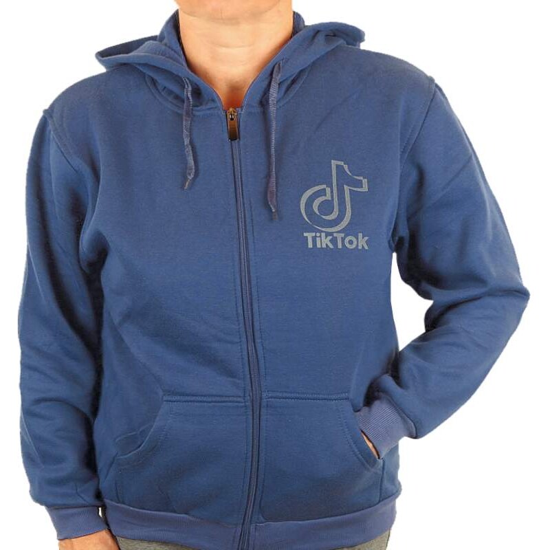 Detská mikina Tik Tok na zips modrá 19869447