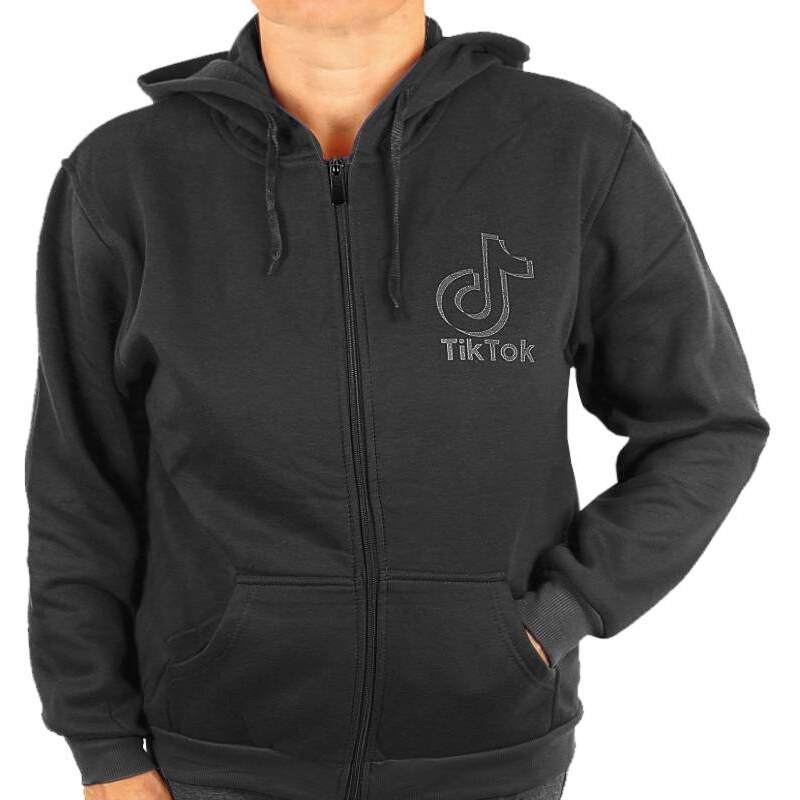 Detská mikina Tik Tok na zips čierna 19869448