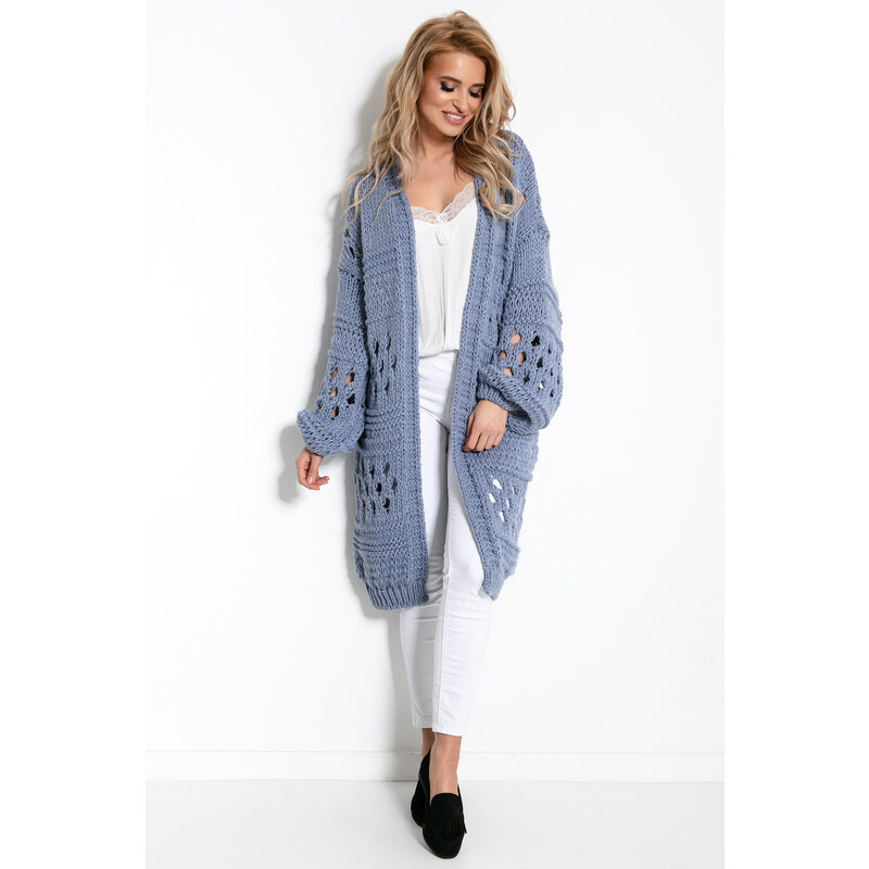 Glara Dámsky elegantný midi kardigan 20113423