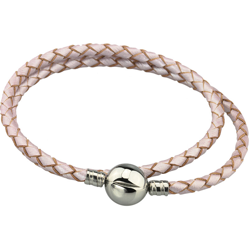 Lindas Jewelry Kožený náramok Dvojitý Lila Chirurgická oceľ INR090 26768210