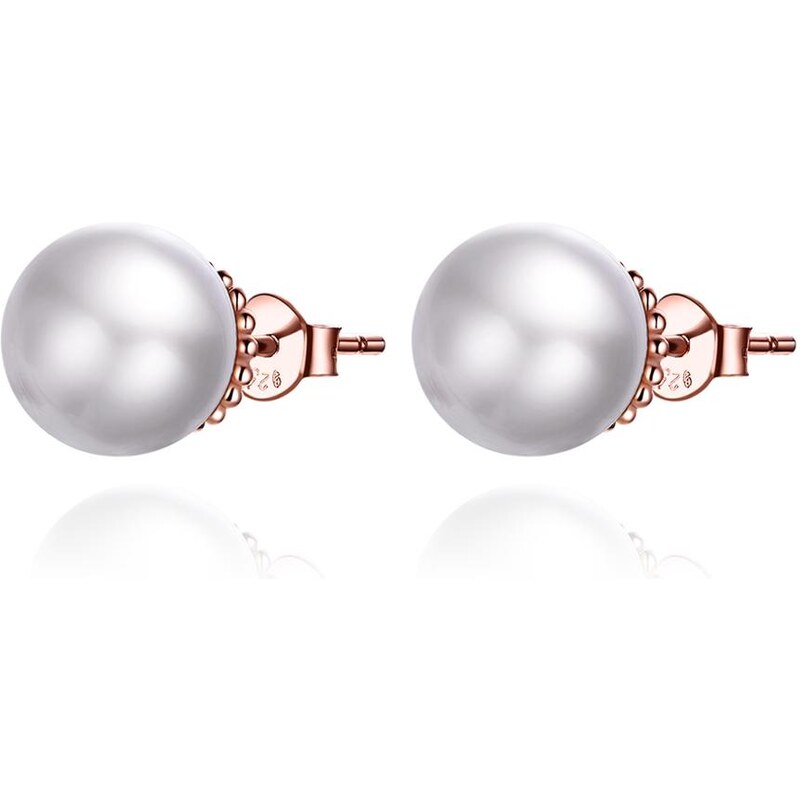 Olivie Strieborné ružové náušnice PERLA 4447 20287005
