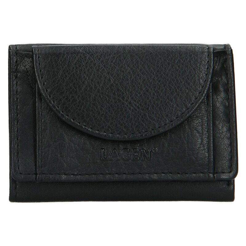 Lagen W-2030 čierna kožená peňaženka - unisex 45870602