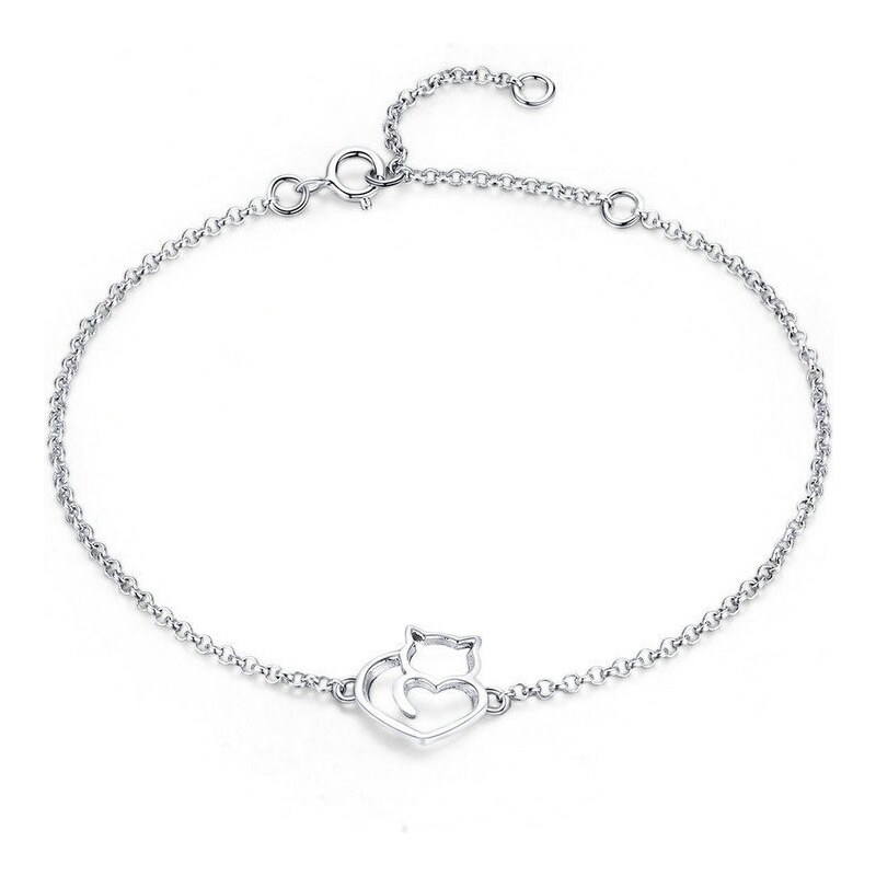 Olivie Strieborný náramok ZAMILOVANÁ MAČKA 4461 20287018
