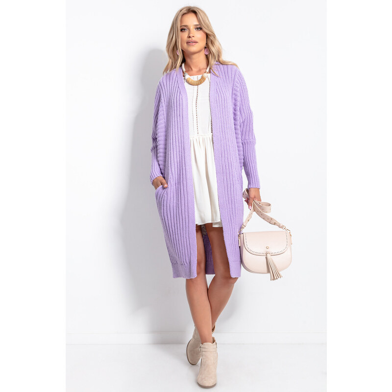 Glara Vlnený cardigan v midi dĺžke 20276375