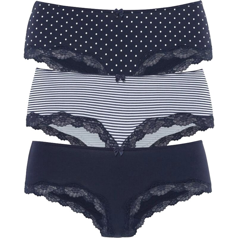 LASCANA Nohavičky tmavomodrá / biela 54382078