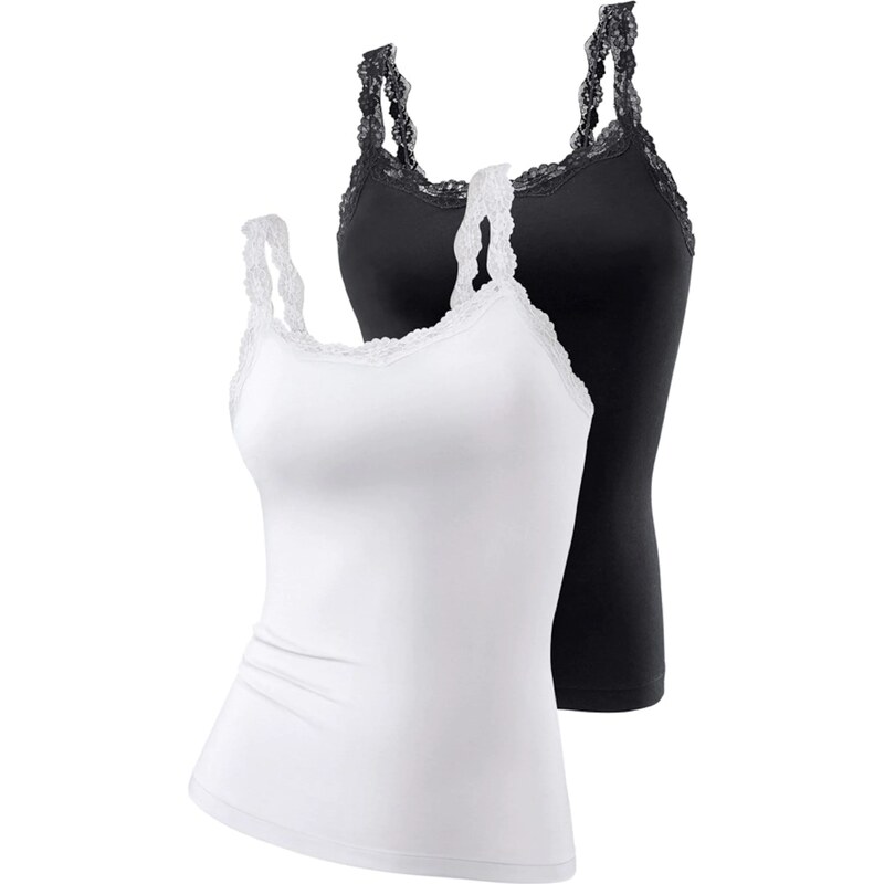 LASCANA Top čierna / biela 26654567