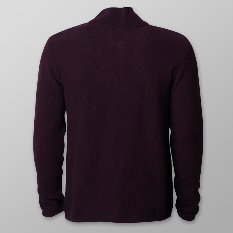 Willsoor Pánsky vlnený sveter v bordovej farbe 12113