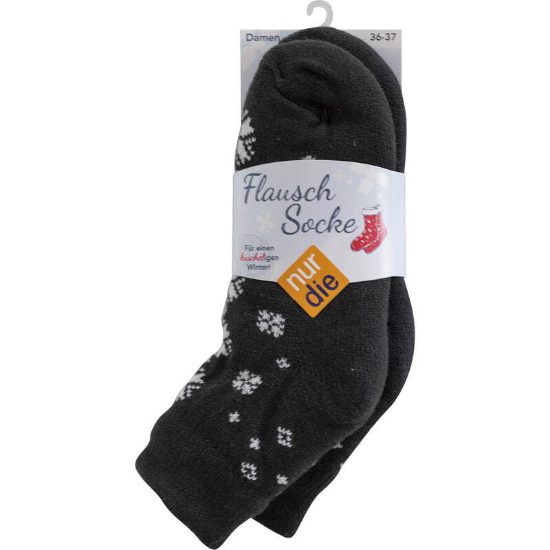 nur der Zapeplené ponožky NurDie Flausch Socke černé
