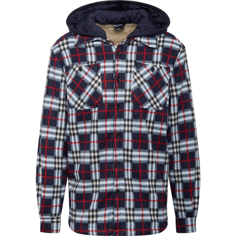 Urban Classics Prechodná bunda námornícka modrá / tmavočervená / biela 63140697