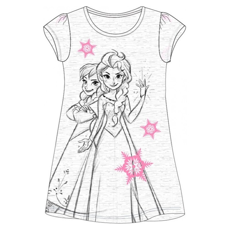 E plus M Dievčenská nočná košeľa Ľadové kráľovstvo FROZEN / Elsa a Anna - sivá