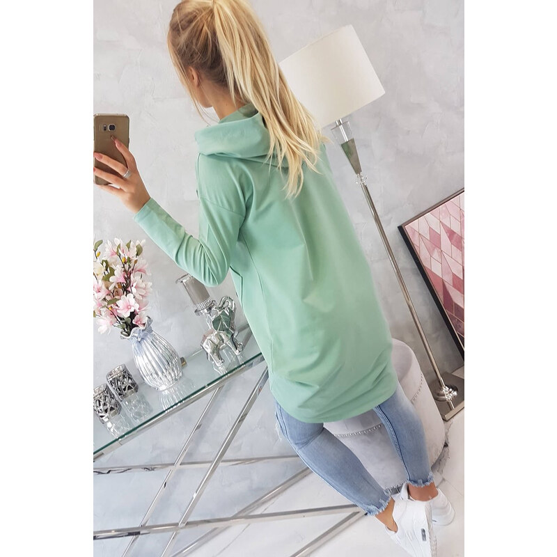 MladaModa Mikina s kapucňou a predlženou zadnou časťou model 9116 20466381