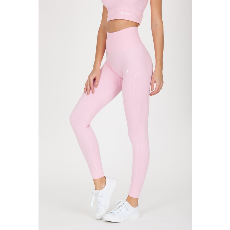 GoldBee Bezšvové legíny s vysokým pásom Farba: Ružová, Veľkosť: XS 35811188