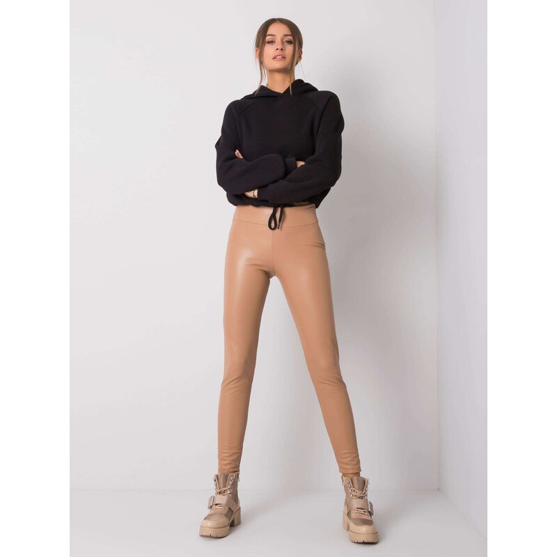 RUE PARIS Leggings-RV-LG-6007.11-dark beige 64682228