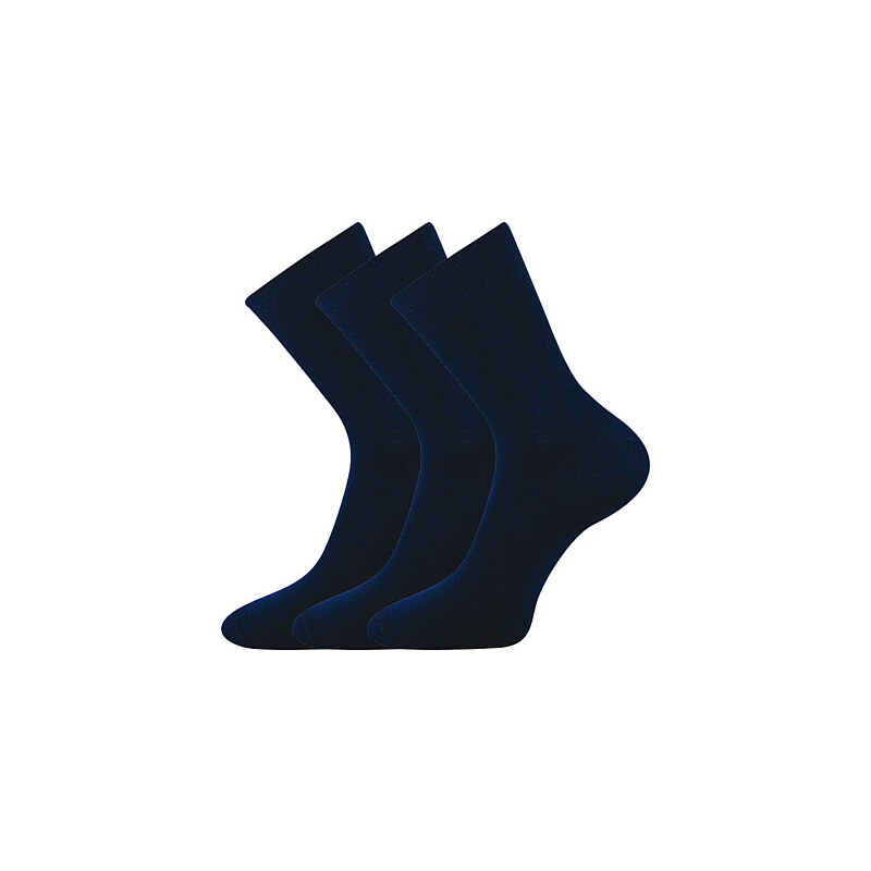 HABIN jednofarebné 100% bavlnené ponožky Lonka Tm. modrá 41-42 3 páry 26458691