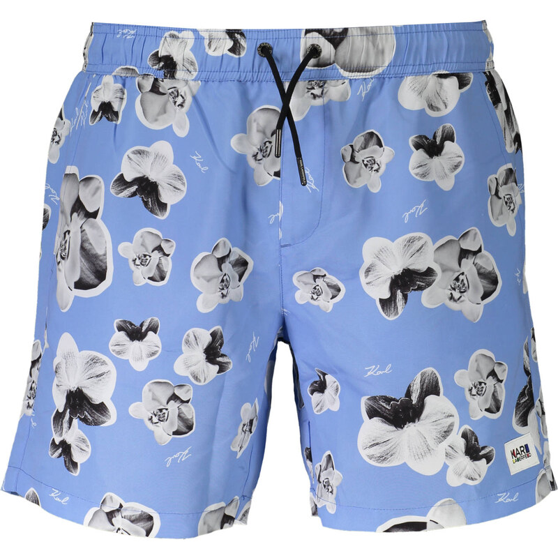 KARL LAGERFELD BEACHWEAR Modré pánske kúpacie kraťasy Karl Lagerfeld 64707046