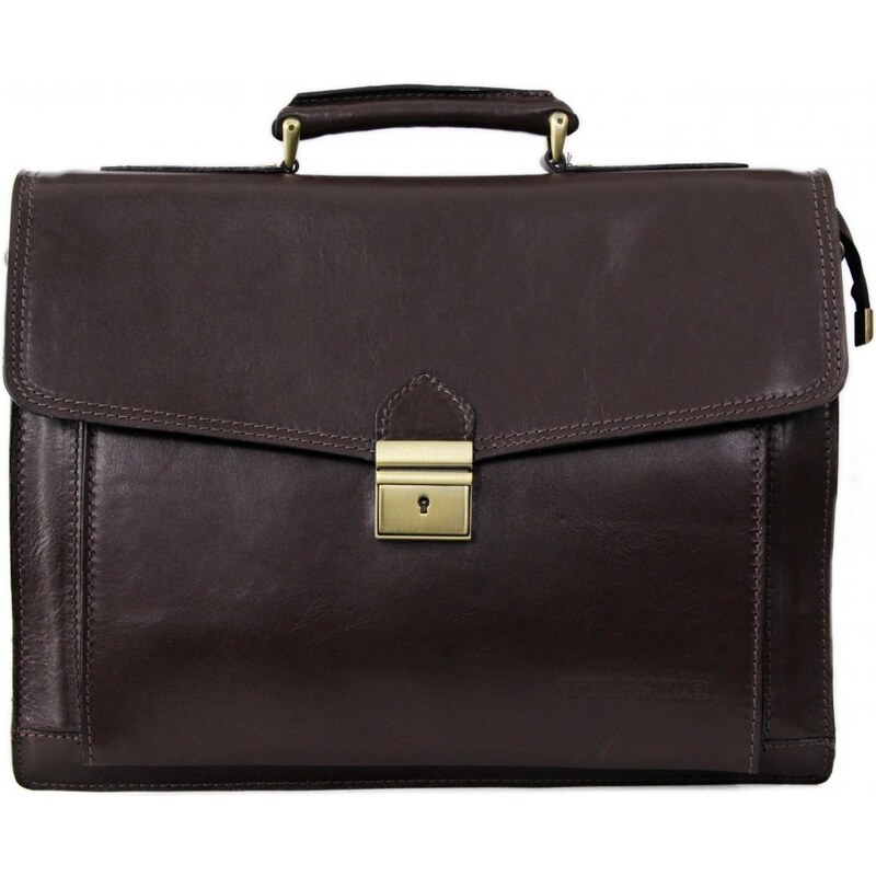 Gregorio Kožená aktovka Pepe tm. hnedá 15333947