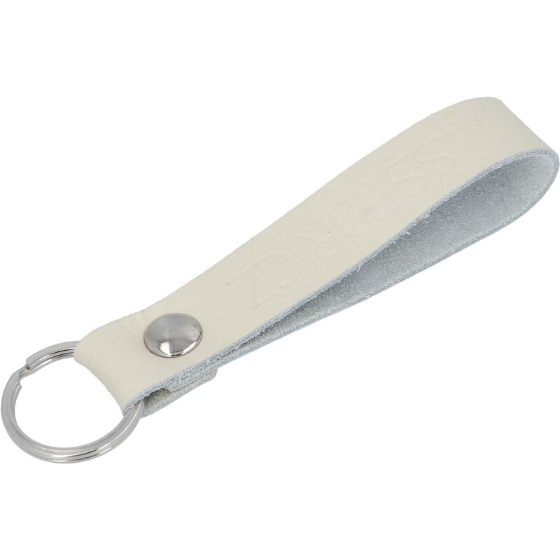 Kožená kľúčenka pútko na kľúče krémová - SSFDR Azuro krémová 65066217