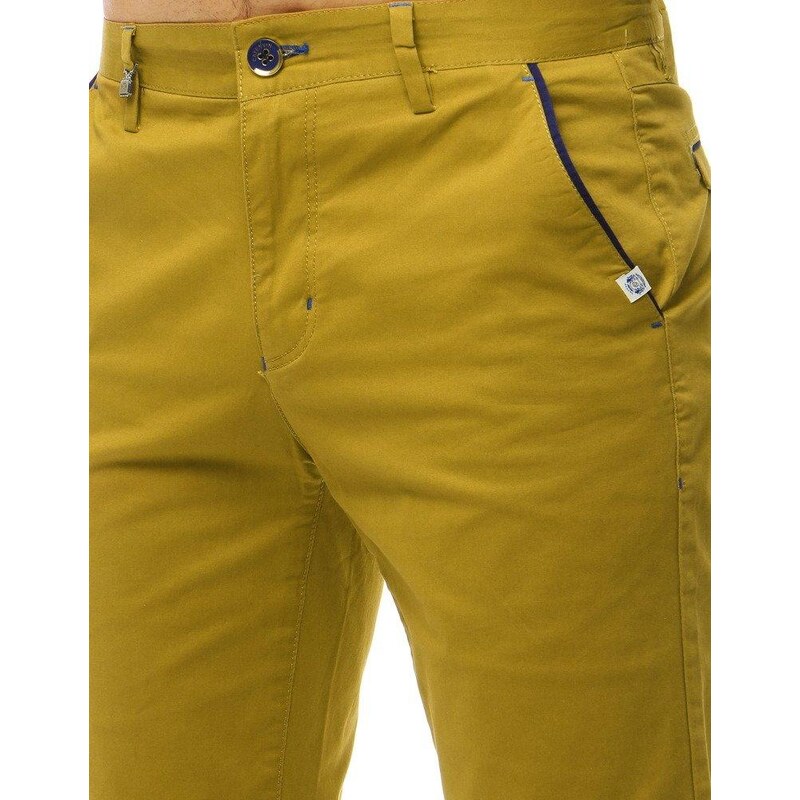 Dstreet Pánske džínsové žlté kraťasy