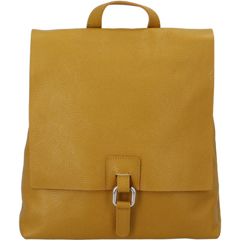 Dámsky kožený batôžtek kabelka žltý - ItalY Francesco žltá 20637430