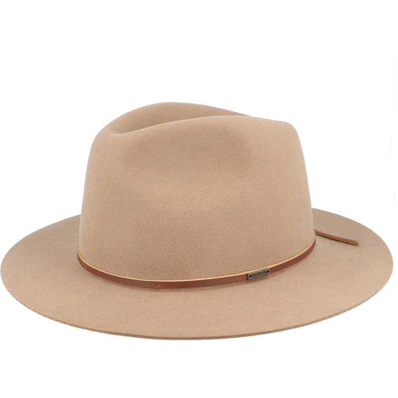 Brixton Klobúk WESLEY FEDORA béžová / hnedá 49451961