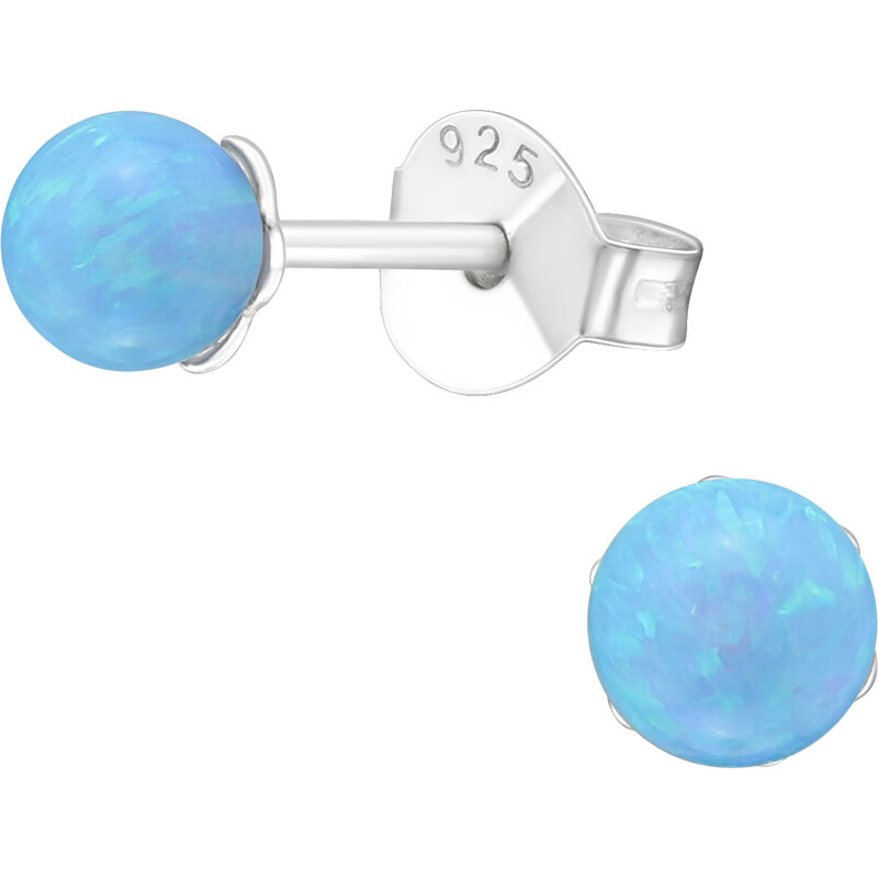 Olivie Strieborné guličky s opálom 4 mm 2765 14271624