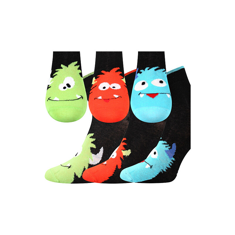 BUBU detské farebné ponožky Boma Mix farieb 39-42 3 páry 26251965