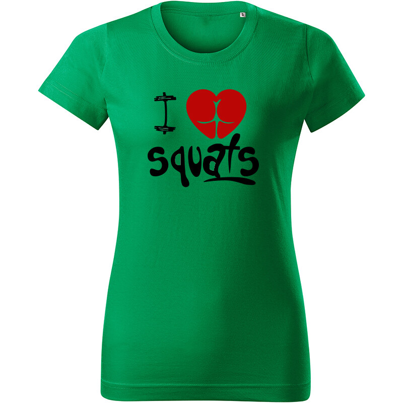 T-ričko I love squat dámske tričko