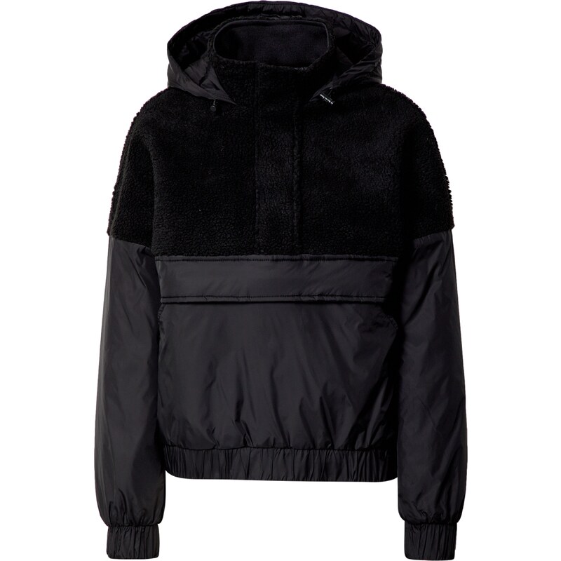 Urban Classics Prechodná bunda Sherpa Mix čierna 66017499
