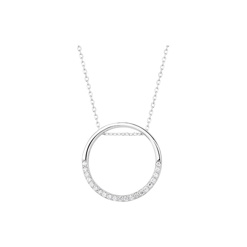 Olivie Strieborný náhrdelník KRUH 4536 20803382