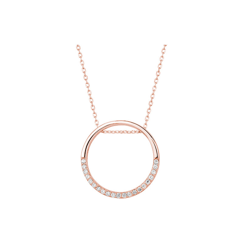 Olivie Strieborný náhrdelník KRUH ROSE 4537 20803383