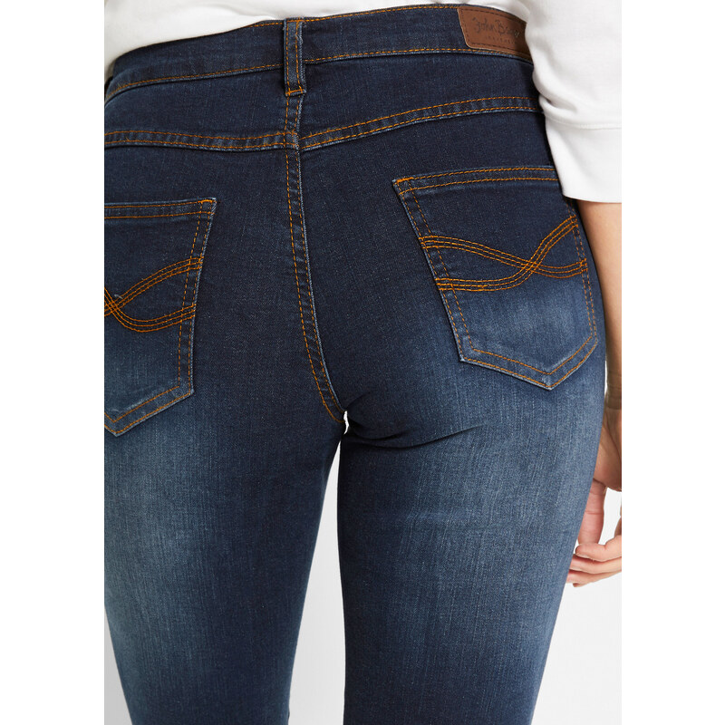 bonprix Strečové džínsy "zoštíhľujúce", rovné, farba modrá
