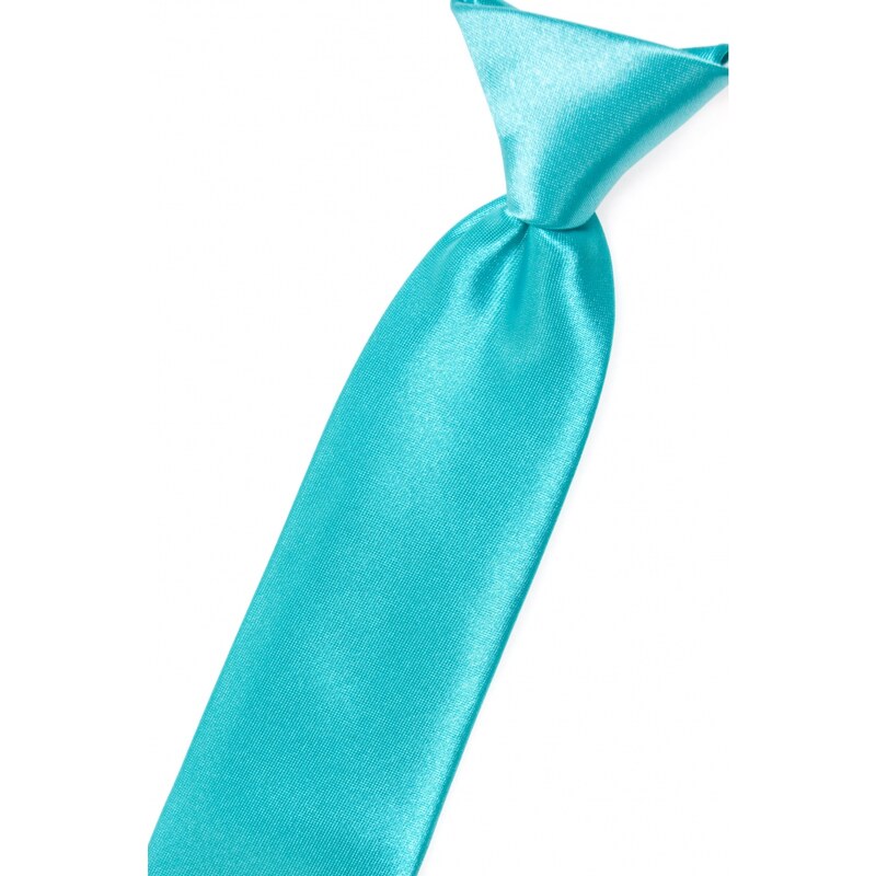Chlapčenská kravata tyrkysová lesk Avantgard 548-9002