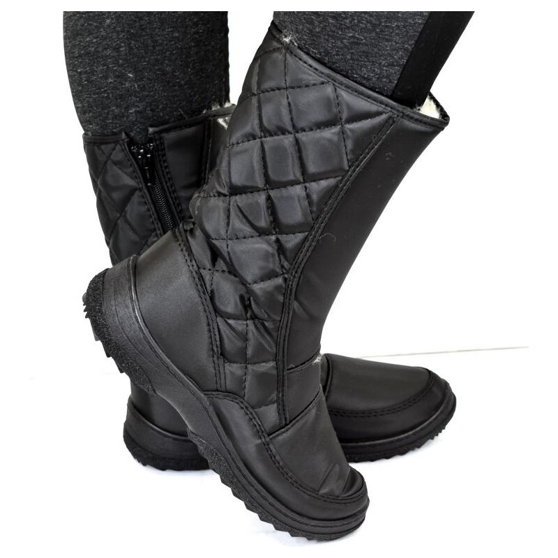 ACTONIC Dámske čierne snehule RYSSY 60921463