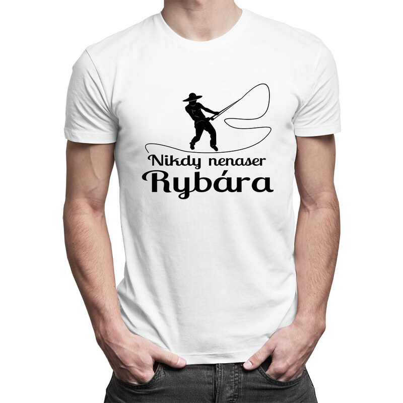 E-shop Garibald Nikdy nenaser Rybára - pánske tričko s potlačou