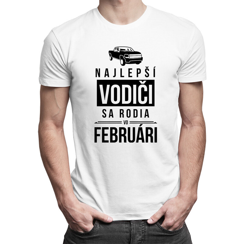 E-shop Garibald Najlepší vodiči sa rodia vo februári - pánske tričko s