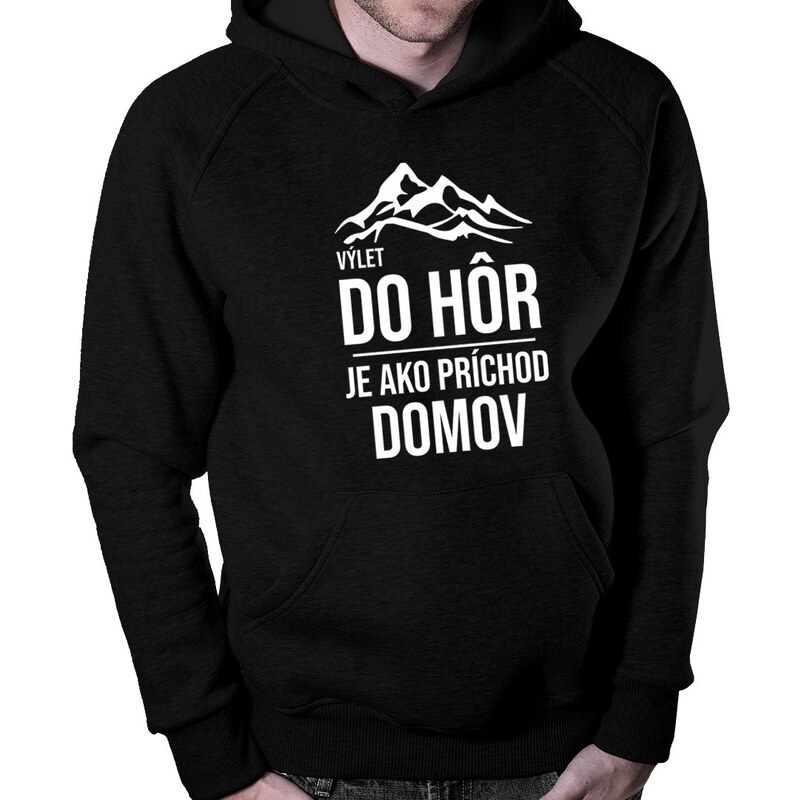 E-shop Garibald Výlet do hôr je ako príchod domov - pánska mikina s