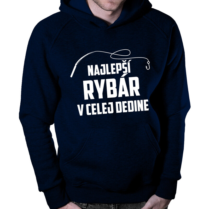 E-shop Garibald Najlepší rybár v celej dedine - pánska mikina s