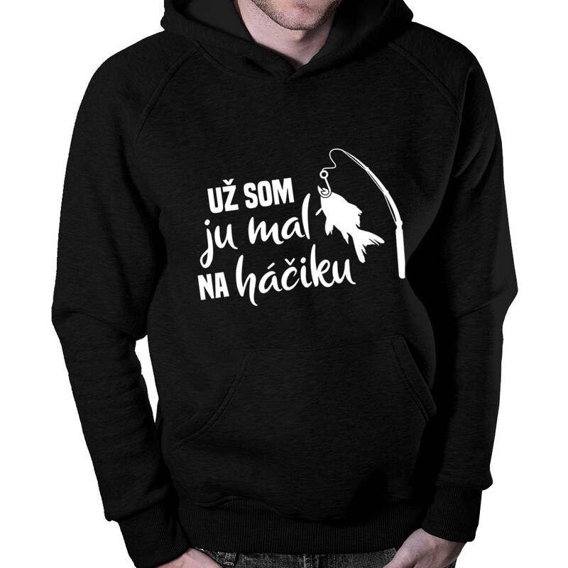 E-shop Garibald Už som ju mal na háčiku - pánska mikina s potlačou