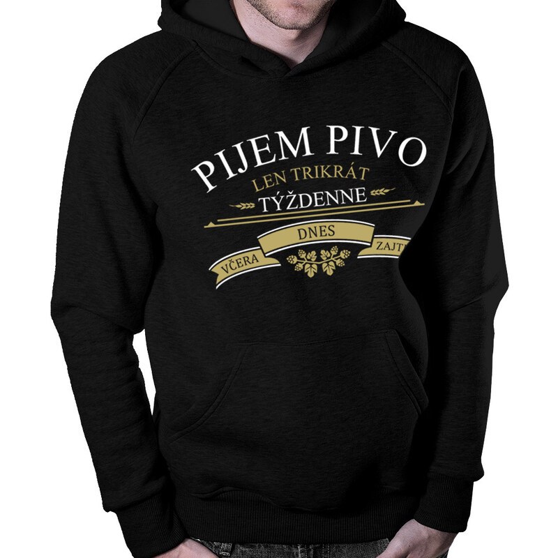 E-shop Garibald Pijem pivo len trikrát týždenne - pánska mikina s