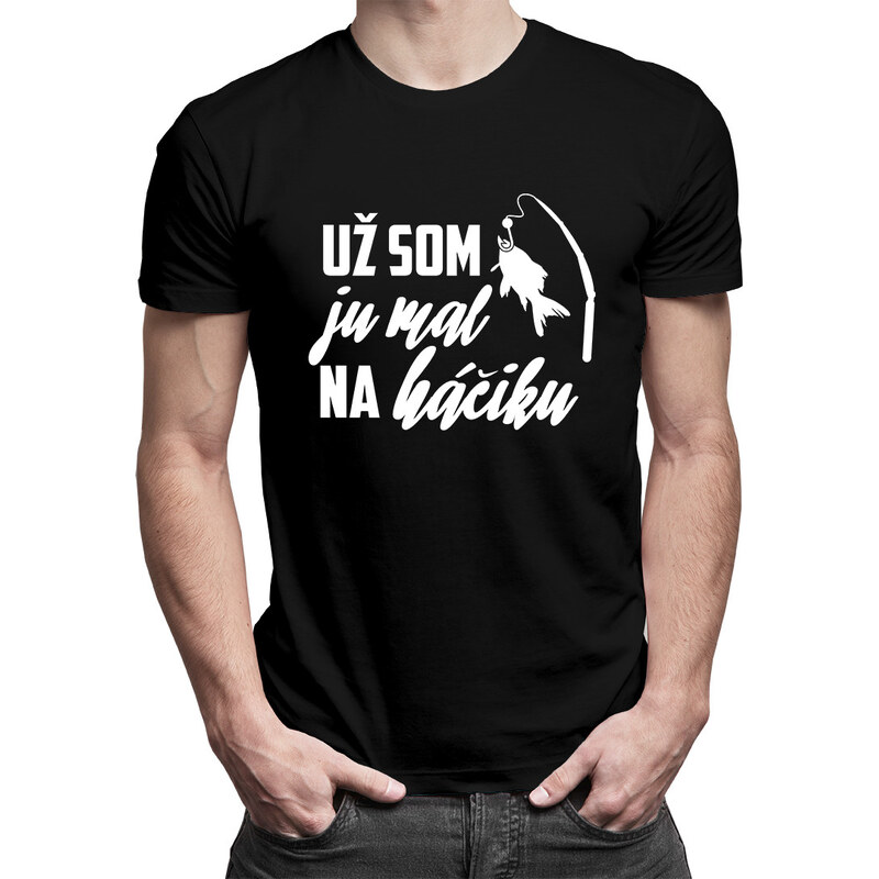 E-shop Garibald Už som ju mal na háčiku - pánske tričko s potlačou