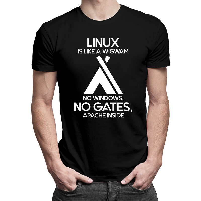 E-shop Garibald Linux is like a wigwam - pánske tričko s potlačou