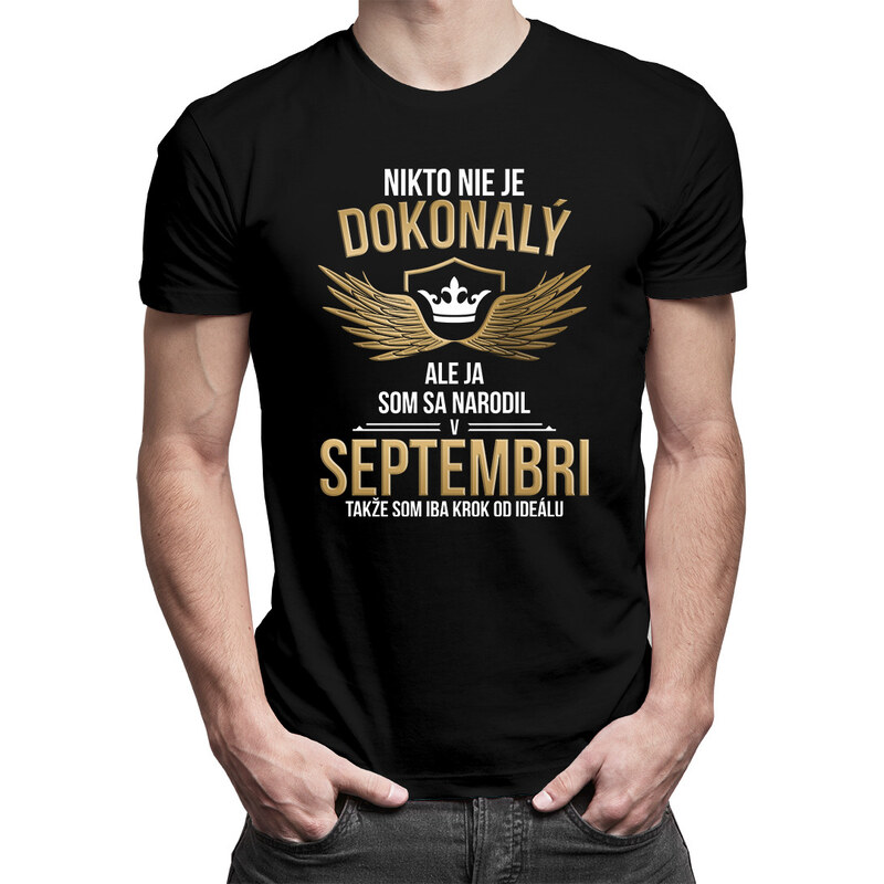 E-shop Garibald Nikto nie je dokonalý - september - pánske tričko s