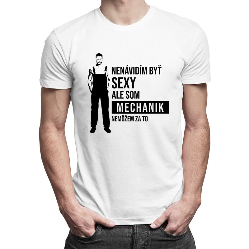 E-shop Garibald Nenávidím byť sexy, ale som mechanik - pánske tričko s